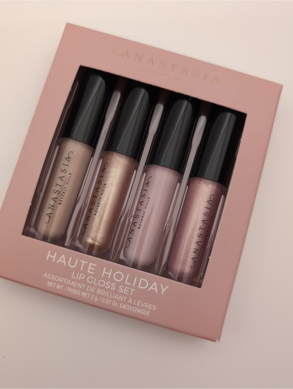 Anastasia Beverly Hills High Shine Lip Gloss Haute Holiday Set of 4, Vanilla